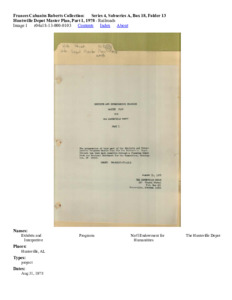Huntsville Depot Master Plan, Part 1, 1978