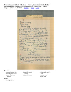 Huntsville Female College, Notes, Article Excerpt - reprint, 1940