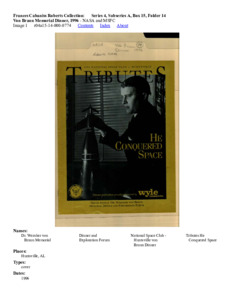 Von Braun Memorial Dinner, 1996