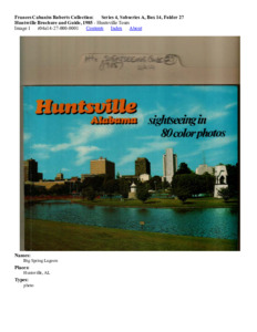 Huntsville Brochure and Guide, 1985