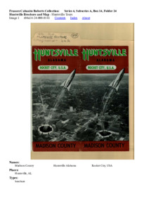 Huntsville Brochure and Map