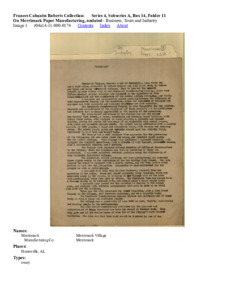 On Merrimack Paper Manufacturing, undated