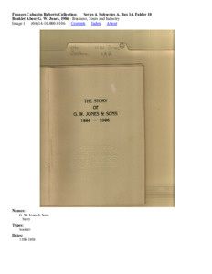 Booklet About G. W. Jones, 1986