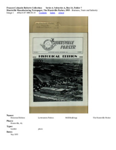 Huntsville Manufacturing Newspaper, The Huntsville Parker, 1955