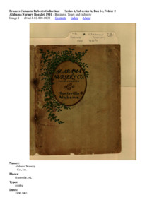 Alabama Nursery Booklet, 1901