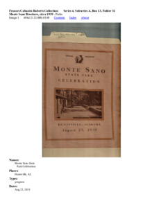 Monte Sano Brochure, circa 1939