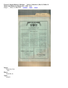 Monte Sano History by Monroe, D.C., 1925