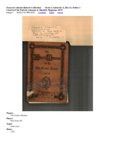 Church of the Nativity Almanac &amp; Monthly Magazine, 1879