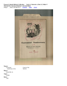 Material for Church of Nativity Centennial Book
