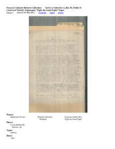 Church of Nativity (Episcopal) "Fight the Good Fight" Paper