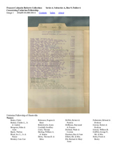 Concerning Unitarian Fellowship