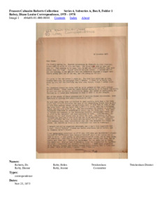 Robey, Diane Louise Correspondence, 1975 - 1978