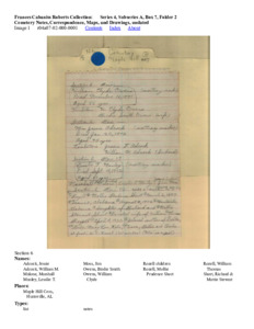 Cemetery Notes, Correspondence, Maps, and Drawings, undated