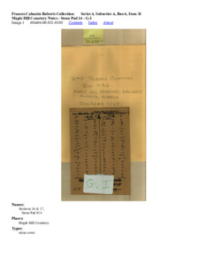 Maple Hill Cemetery Notes - Steno Pad 14 - G-I