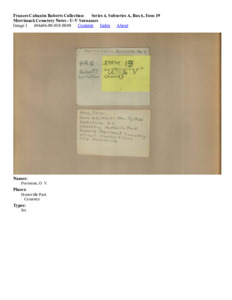 Merrimack Cemetery Notes - U-V Surnames