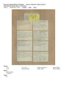 Merrimack Cemetery Notes - S Surnames