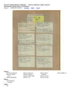 Merrimack Cemetery Notes - R Surnames