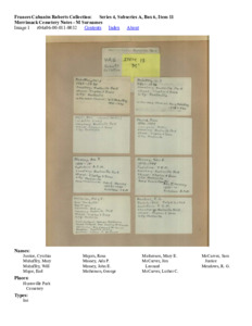 Merrimack Cemetery Notes - M Surnames