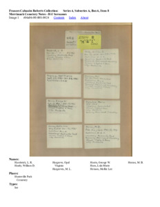 Merrimack Cemetery Notes - H-I Surnames