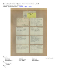 Merrimack Cemetery Notes - E Surnames