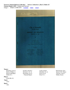 Finance Report, 1953