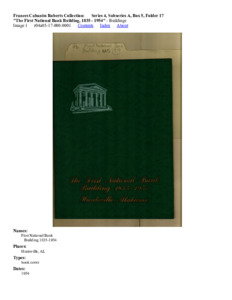 "The First National Bank Building, 1835-1954"