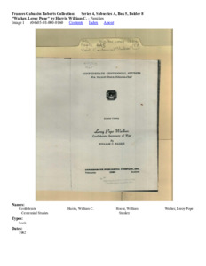 "Walker, Leroy Pope" by Harris, William C. 