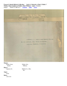 Walker, James Sanders to Walker, John Williams - copies