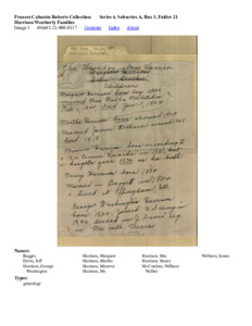 Harrison/Weatherly Families