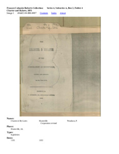 Charter and Bylaws, 1851