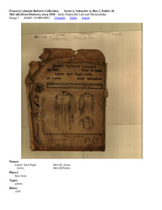 McCalls Dress Patterns, circa 1910