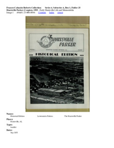 Huntsville Parker (2 copies), 1955