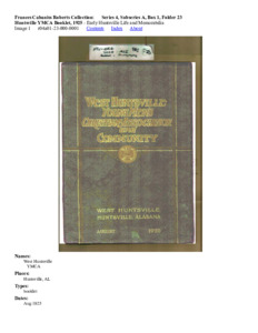 Huntsville YMCA Booklet, 1925