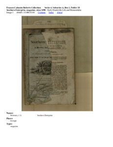 Southern Enterprise, magazine, circa 1890