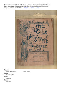 Dolls' Dressmaker Magazine (5), 1891