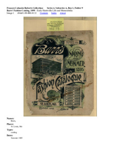 Barrs' Fashion Catalog, 1895
