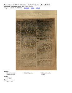 Huntsville Newspaper - copy, 1814