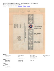 Record, James Correspondence and Notes