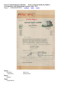 Correspondence with Philanthropic Agencies, 1968 - 1971