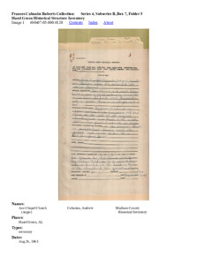 Hazel Green Historical Structure Inventory