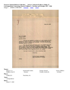 Correspondence Concerning Yancey, William L.; Turchin; and Streight, 1957 - 1960