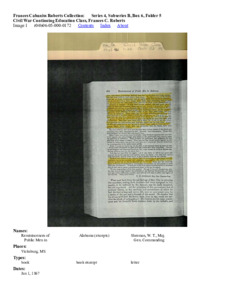 Civil War Continuing Education Class, Frances C. Roberts