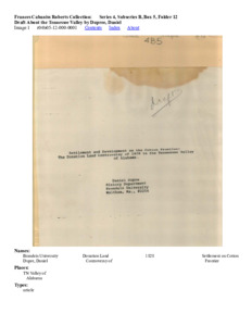 Draft About the Tennessee Valley by Dupree, Daniel