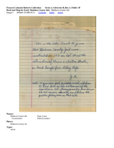Deed and Map for Early Madison County Jail