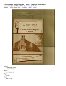 Locust Grove Baptist History, 1976