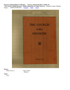 "The Church Callled Ebenezer" (Hobbs Island Rd.) by Nalls, Francis A.