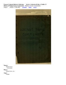 History of Walnut Grove Community