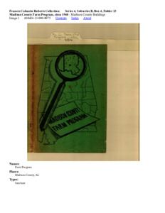 Madison County Farm Program, circa 1940