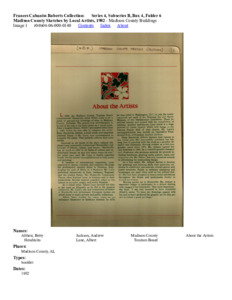 Madison County Sketches by Local Artists, 1982