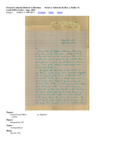 Land Office Letter - copy, 1816